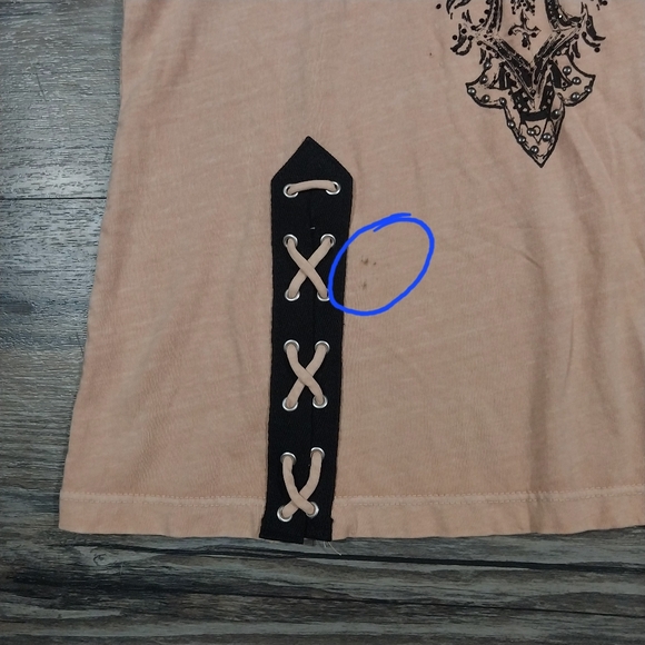 Affliction Shirt Retro Gothic Vintage T-shirt Womens S Biker Punk Y2K Tee - Picture 4 of 11